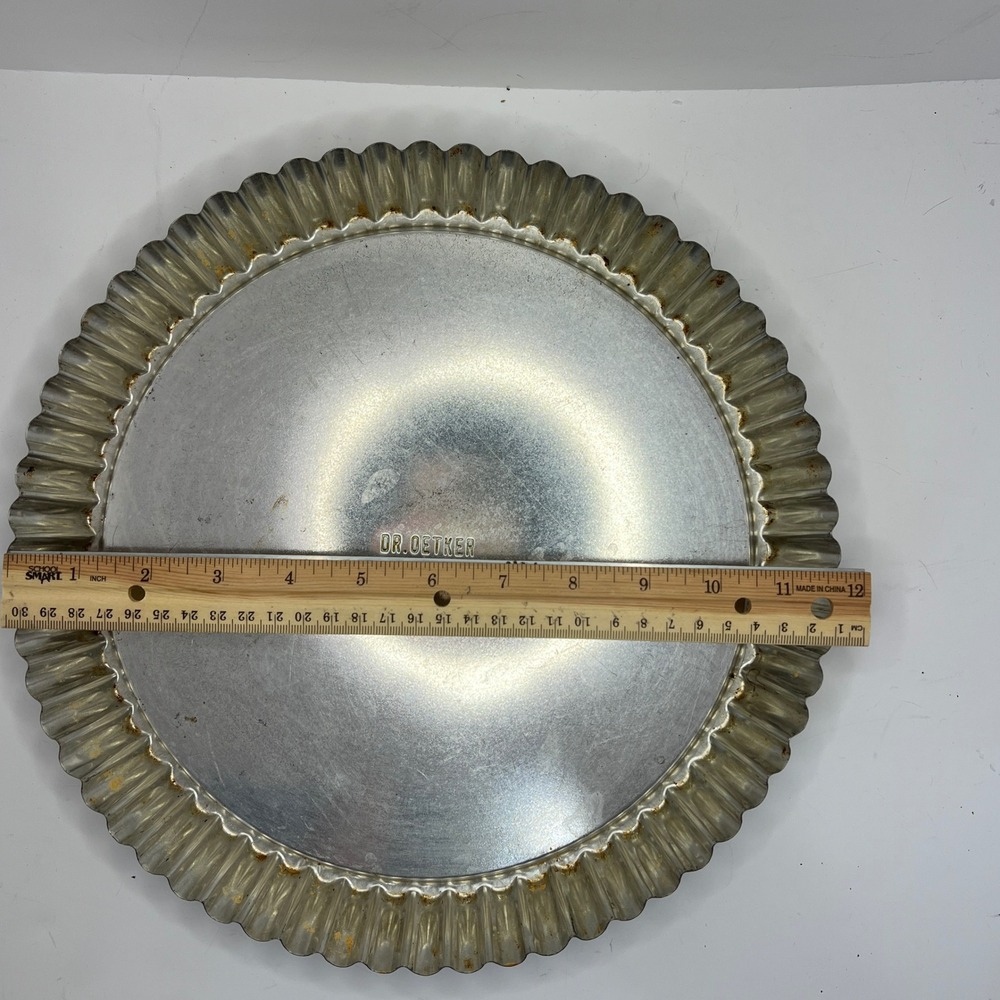 Dr. Oetker Vintage Fluted Tart Pan Set of 2 Made in Germany 10 In Metal Bakeware - Picture 7 of 7